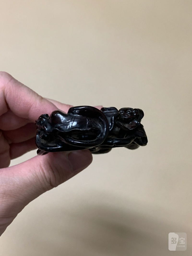 清 白玉荷花鸳鸯如意摆件 - 图13